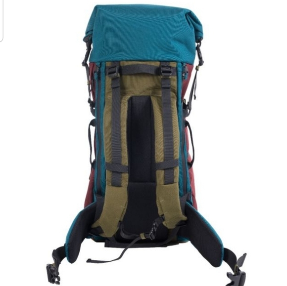 Doughnut Bags Nwt Doughnut Traveler Hk 35l Denim X Wine Hiking Backpack Poshmark